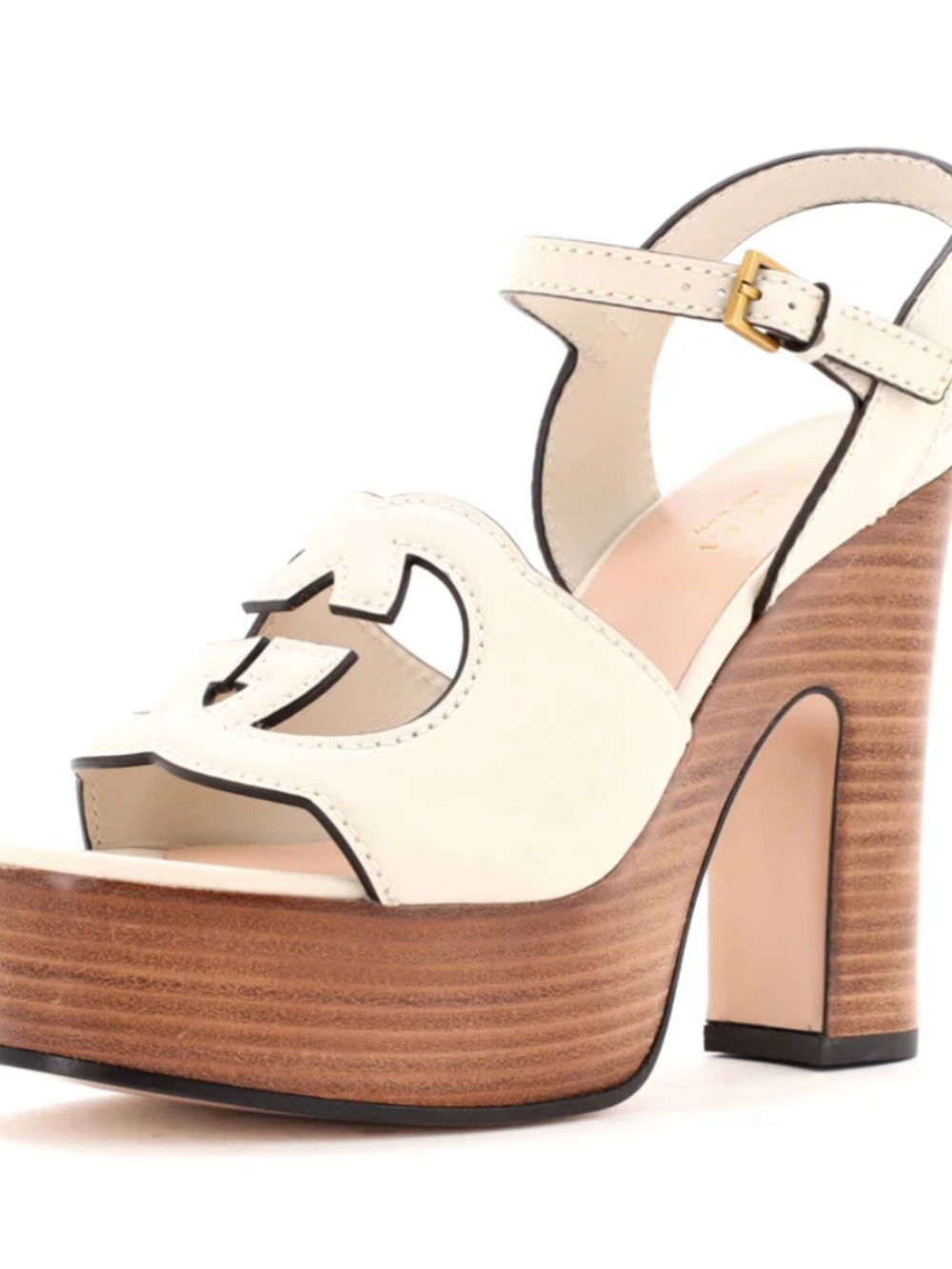 Gucci Interlocking G Cutout Platform Sandals.  Size 9. Made in Italy.